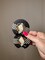 Whimsical Blooms Checkered Ghost Halloween Car Coaster Set Accessories,(Set of 2)